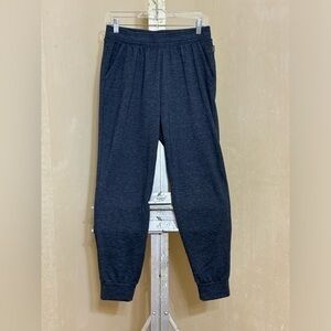 Eddie Bauer Lounge Navy Heather Tapered Jogger with Elastic Cuffs Sz Small